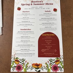 Rustica's A Globally Inspired Kitchen - Spring and Summer Menu