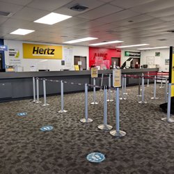 Hertz Rent A Car - The building was open, but no one was working yet
