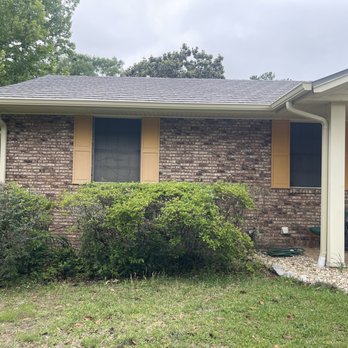 Finish Line Gutters - East elevation that also connects to drain line going to ditch - Gutter Services Near Me Finish Line Gutters - East elevation that also connects to drain line going to ditch - Gutter Services Near Me