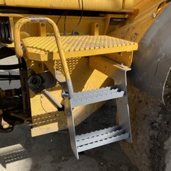 Rougarou Metalworks - Volvo L90E front loader ladder assembly repair/fabrication.