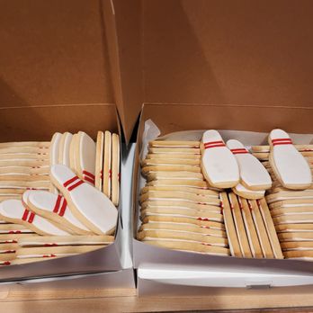 Whisk Bakery and Coffee Shop - Yummy bowling pin shaped cookies for the grand re-opening for Wauconda Bowl. - Coffee & Tea Near Me - Wauconda, Illinois Whisk Bakery and Coffee Shop - Yummy bowling pin shaped cookies for the grand re-opening for Wauconda Bowl. - Coffee & Tea Near Me - Wauconda, Illinois