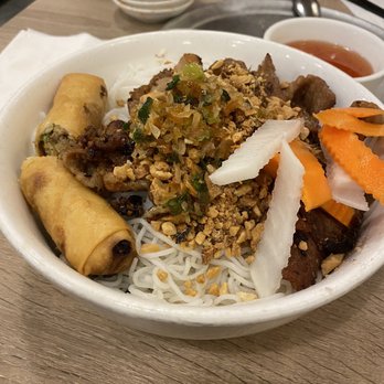 Hue Restaurant - Vermicelli w/ grilled pork and egg roll - Vietnamese Near Me - San Jose, California Hue Restaurant - Vermicelli w/ grilled pork and egg roll - Vietnamese Near Me - San Jose, California
