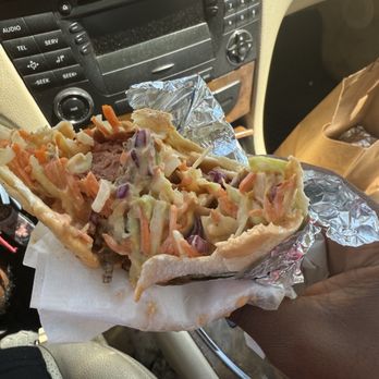 Jolloff Etcetera - This is supposed to be a freaking beef sharwarma with sausage and yet no fucking beef just coleslaw and sad. A total mess - African Near Me - Hyattsville, Maryland