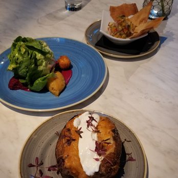 La Vie - Lobster baked potato, beet salad and ceviche - Cocktail Bars Near Me - Washington, DC, District of Columbia