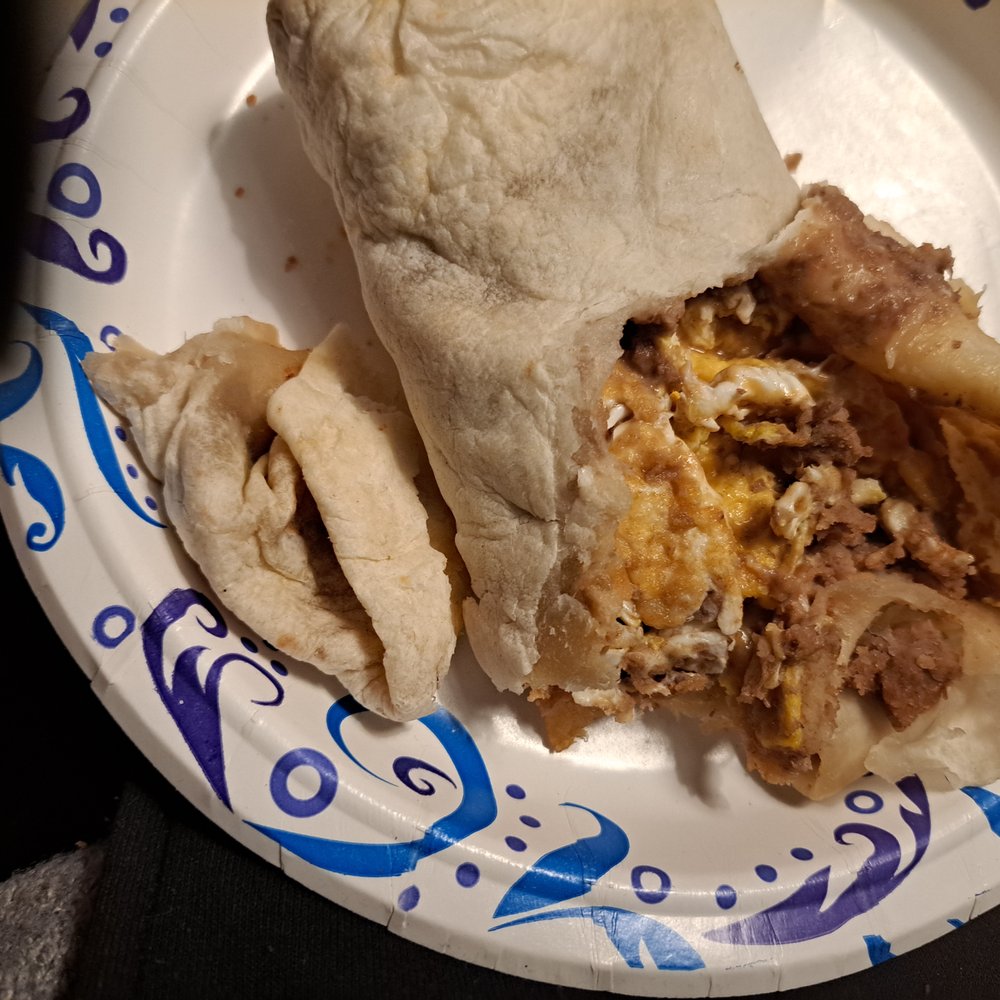 Tamale Kitchen - a burrito on a paper plate - Mexican Near Me - Northglenn, Colorado