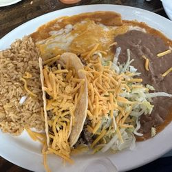 #22 crunchy tacos & cheese enchiladas