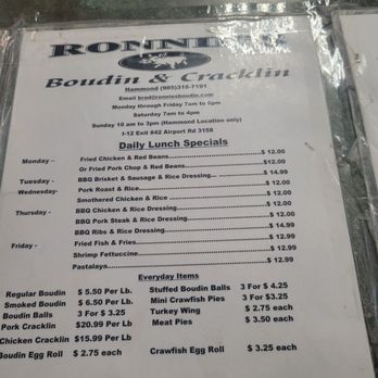 RONNIE’S BOUDIN & CRACKLIN - Updated November 2024 - 145 Photos & 128 ...