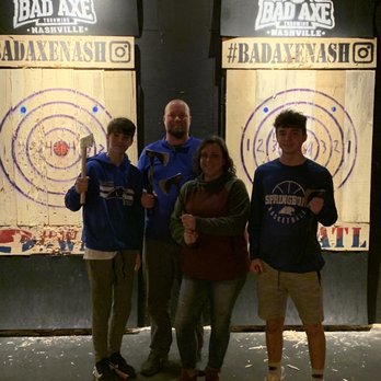 Bad Axe Throwing - Family photo! - Venues & Event Spaces Near Me - Nashville, Tennessee Bad Axe Throwing - Family photo! - Venues & Event Spaces Near Me - Nashville, Tennessee