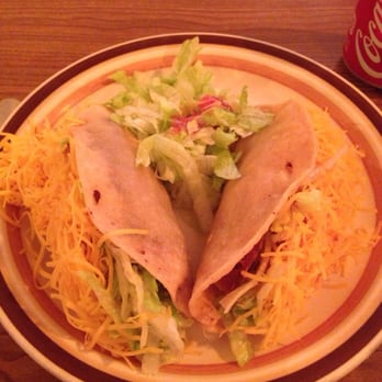 Pancho's Mexican Restaurant - 2 tacos...you'd almost think they were cheese tacos. So good! - Mexican Near Me - Long Beach, California