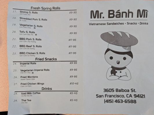 Menu photo 4 Mr Banh Mi San Francisco, CA Menu photo 4 Mr Banh Mi San Francisco, CA