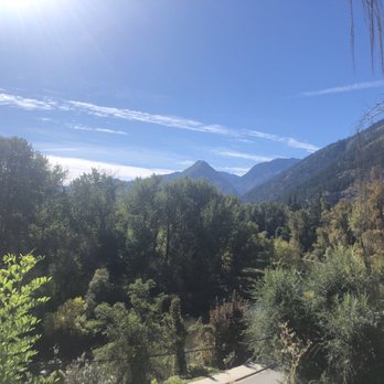 Yodelin - View from patio seating - Seafood Near Me - Leavenworth, Washington
