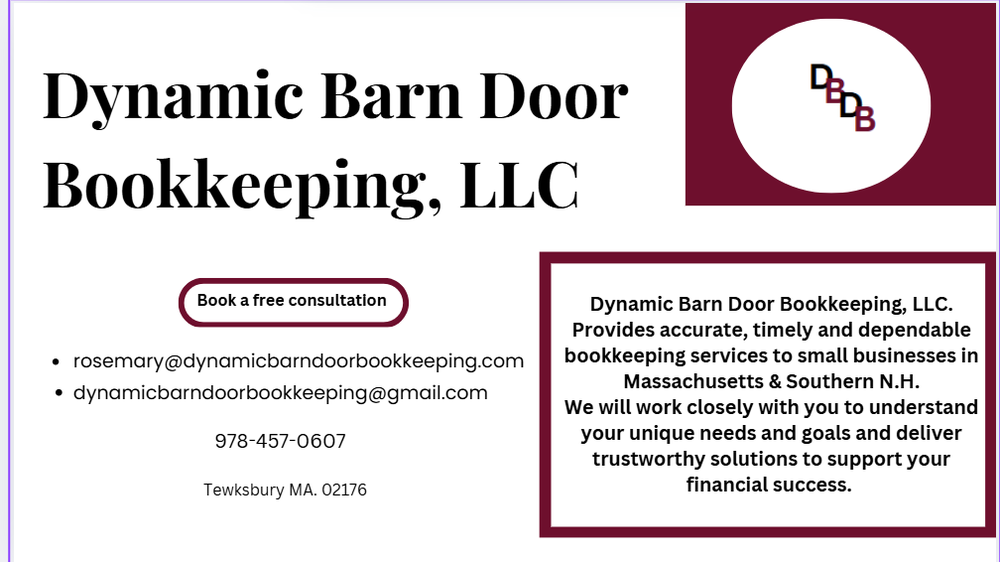DYNAMIC BARN DOOR BOOKKEEPING - Updated April 2025 - Request ...