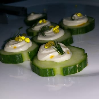 Stewart's Catering - Cucumber canape with borsin cheese - Caterers Near Me - Gainesville, Florida