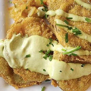 Miss Shirley's Cafe, Inner Harbor - Fried green tomatoes, again.  We needed two orders.  They were that good. - Breakfast & Brunch Near Me - Baltimore, Maryland