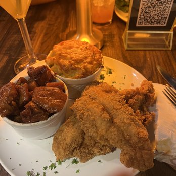Southern Fire Kitchen - Catfish with Mac and cheese and yams - Southern Near Me - Brookhaven, Georgia Southern Fire Kitchen - Catfish with Mac and cheese and yams - Southern Near Me - Brookhaven, Georgia