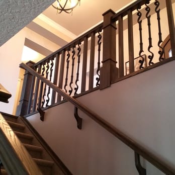 Spindle Stairs & Railings - Albi show home wow - Decks & Railing Near Me - Calgary, Alberta Spindle Stairs & Railings - Albi show home wow - Decks & Railing Near Me - Calgary, Alberta