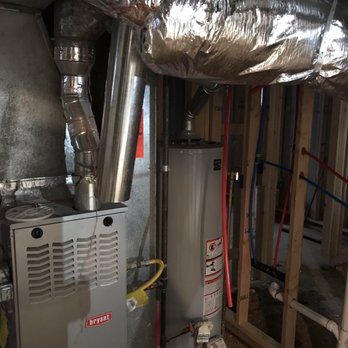 JM Heating & Air - HVAC - Combustion air not attached to anything, resting on the other duct, not up to code, should be 12" from ground. - Heating & Air Conditioning/HVAC Near Me JM Heating & Air - HVAC - Combustion air not attached to anything, resting on the other duct, not up to code, should be 12" from ground. - Heating & Air Conditioning/HVAC Near Me
