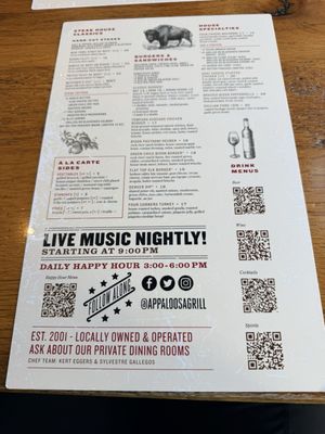 Menu photo 1 Appaloosa Grill Denver, CO