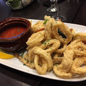 Basil Brick Oven Pizza - Calamari (with zucchini and sweet potato) - Pizza Near Me - Astoria, New York Basil Brick Oven Pizza - Calamari (with zucchini and sweet potato) - Pizza Near Me - Astoria, New York
