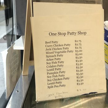 One Stop Patty Shop - Menu - Caribbean Near Me - New York, New York