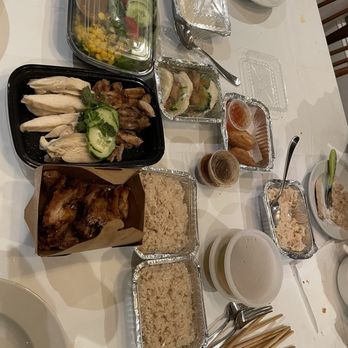 Chicken & Co - a table full of food - Thai Near Me - Cambridge, Massachusetts