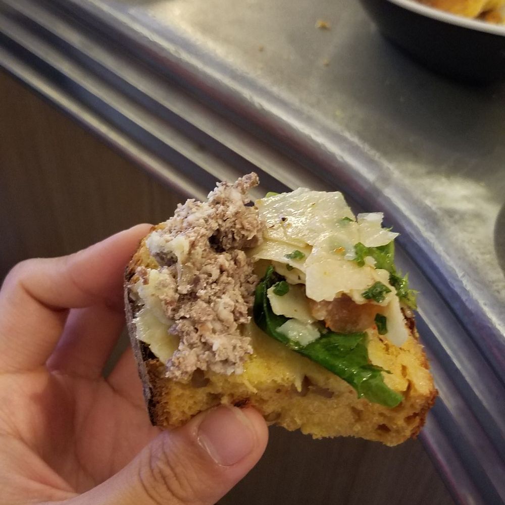 L'Avant Comptoir de la Mer - * Pate and raw salmon salad on bread. - Seafood Near Me - Paris, 75 L'Avant Comptoir de la Mer - * Pate and raw salmon salad on bread. - Seafood Near Me - Paris, 75