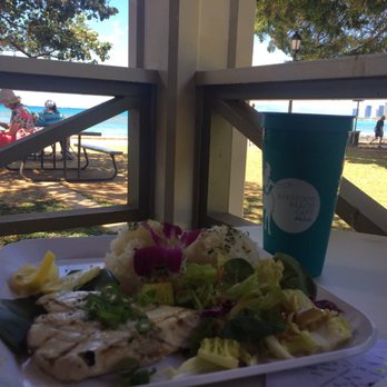 Barefoot Beach Cafe - Fresh fish (swordfish today) plate - Breakfast & Brunch Near Me - Honolulu, Hawaii Barefoot Beach Cafe - Fresh fish (swordfish today) plate - Breakfast & Brunch Near Me - Honolulu, Hawaii