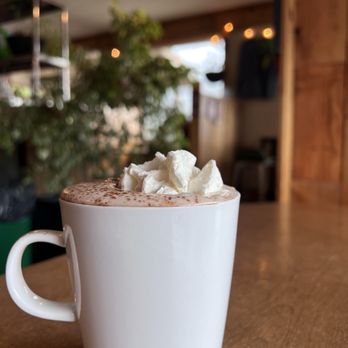 The Green Salmon - Delicious hot cocoa made with your choice of milk - Coffee & Tea Near Me - Yachats, Oregon The Green Salmon - Delicious hot cocoa made with your choice of milk - Coffee & Tea Near Me - Yachats, Oregon
