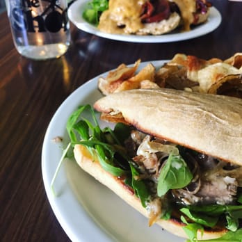 The Shop - Duck Confit sandwich with a side of fresh, home made potato chips. The duck was so incredibly tender! - Breakfast & Brunch Near Me - Albuquerque, New Mexico