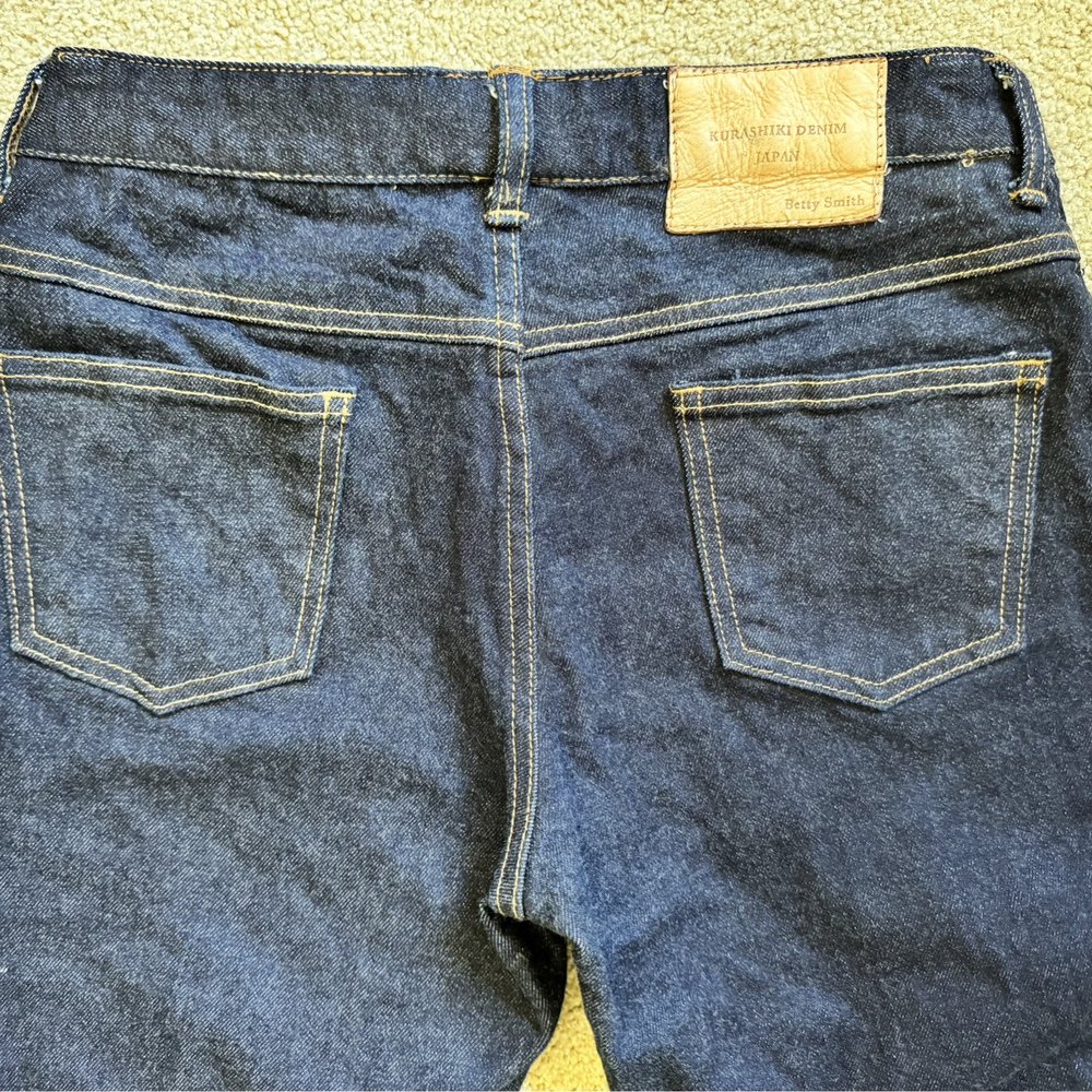 Reconstructed jeans after downsizing waist