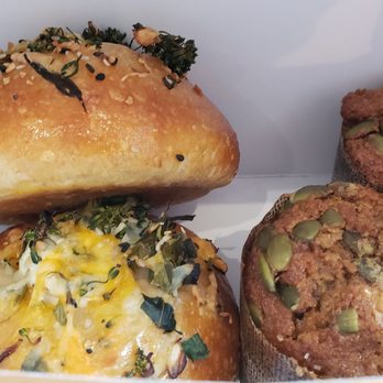 Manresa Bread - Savory Bourche and Pumpkin Muffin. Especially the Pumpkin muffin, it was so moist and delicious. - Breakfast & Brunch Near Me - Campbell, California Manresa Bread - Savory Bourche and Pumpkin Muffin. Especially the Pumpkin muffin, it was so moist and delicious. - Breakfast & Brunch Near Me - Campbell, California