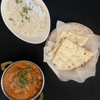 Hyderabadi Biryani House - Chicken tikka marsala, some garlic naan, and White Rice - Indian Near Me - Omaha, Nebraska Hyderabadi Biryani House - Chicken tikka marsala, some garlic naan, and White Rice - Indian Near Me - Omaha, Nebraska