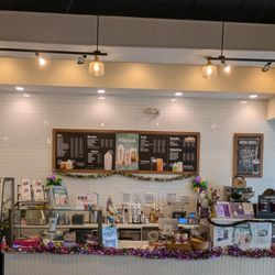 PJ's Coffee - Front area where you order and pick up your items.