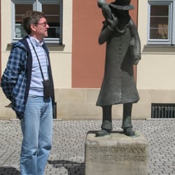 E.T.A. Hoffmann sculpture - E.T.A/ Hoffmann and his cat Murr