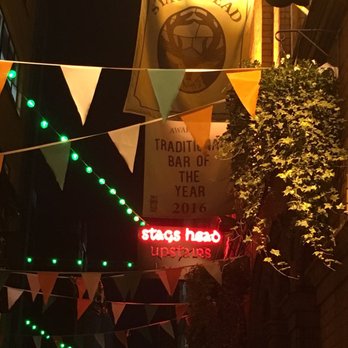 The Stag's Head - Sign outside - Irish Pub Near Me - Dublin, D