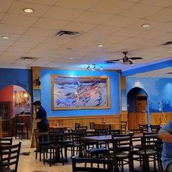 The Blue Clove Seafood Bar and Grill - Cleaning the restaurant before close. I'm not a fan of pinesol in the middle of my meal.