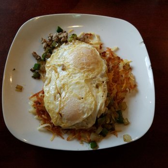 Breakfast House - Jo-Jo's Favorite with over easy eggs. Spot on! - Breakfast & Brunch Near Me - Cedar Rapids, Iowa