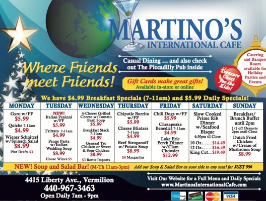 Menu photo 7 Martinos International Cafe Vermilion, OH Menu photo 7 Martinos International Cafe Vermilion, OH