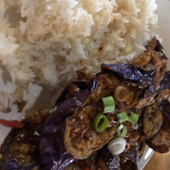 Momo Mee - Eggplant dish (not a great photo..sorry!)--much bigger portion than appears in this picture - Pan Asian Near Me - Milwaukee, Wisconsin