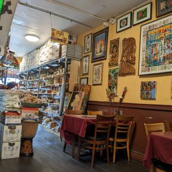 Buna Ethiopian Restaurant & Market - Inside tables, market and cash register