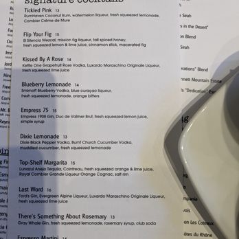 Belford's Savannah - Cocktails Menu - Steakhouses Near Me - Savannah, Georgia