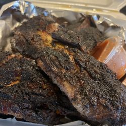 Three beef rib platter