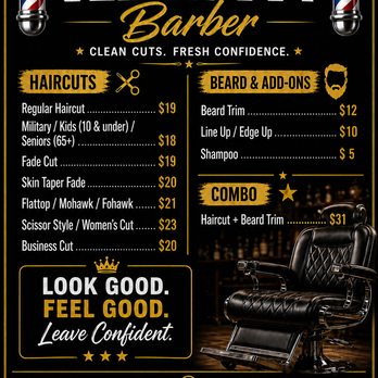 Clean Cut Barber - Clean Cut Barber price menu - updated 2026 - Barbers Near Me - Anaheim, California Clean Cut Barber - Clean Cut Barber price menu - updated 2026 - Barbers Near Me - Anaheim, California