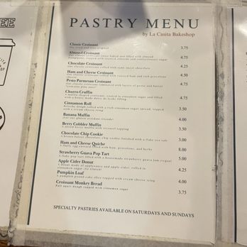 La Casita Coffee - Pastry menu - Bakeries Near Me - Dallas, Texas La Casita Coffee - Pastry menu - Bakeries Near Me - Dallas, Texas