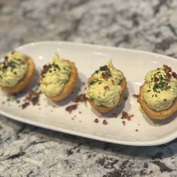 Nick's On 2nd - Bacon Deviled Eggs - New American Near Me - Long Beach, California Nick's On 2nd - Bacon Deviled Eggs - New American Near Me - Long Beach, California