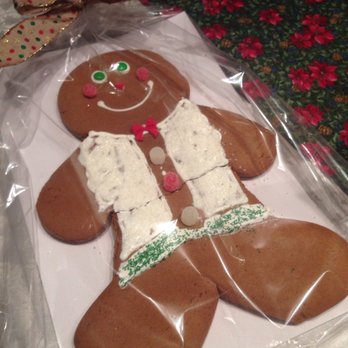 Great One Cookie Company - George, the delicious giant gingerbread man! (I accidentally cracked him, but he was still delicious) - Bakeries Near Me - Dallas, Texas
