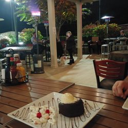 The Creek Lodge Bar & Grill - Awesome lava cake enjoyed the patio area.