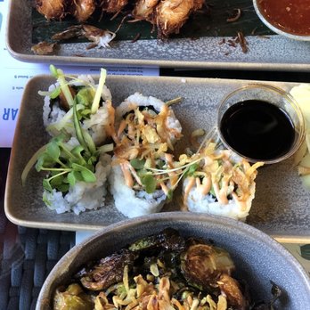 Pacific Catch - Thai Brussels- coconut shrimp- dynamite sushi roll I think is the name. All were so delicious and food service was very prompt! - Seafood Near Me - Corte Madera, California Pacific Catch - Thai Brussels- coconut shrimp- dynamite sushi roll I think is the name. All were so delicious and food service was very prompt! - Seafood Near Me - Corte Madera, California