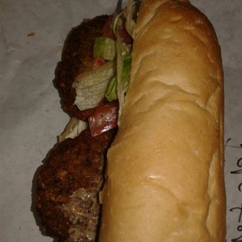 Pop's Poboys - Red bean falafel - Burgers Near Me - Lafayette, Louisiana