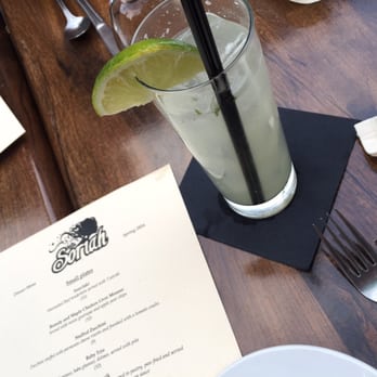 Cafe Soriah - Through the trees drink! Cucumber, mint, lime, soda water. So fresh and perfect for a warm day! - Mediterranean Near Me - Eugene, Oregon Cafe Soriah - Through the trees drink! Cucumber, mint, lime, soda water. So fresh and perfect for a warm day! - Mediterranean Near Me - Eugene, Oregon